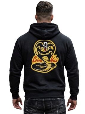 Cobra Kai Johnny Pullover Graphic Cotton Hoodie Men’s Black Size XXL